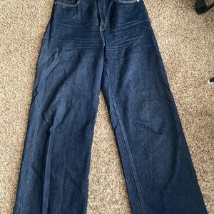 Levi’s high rise wide legs jeans in dark wash